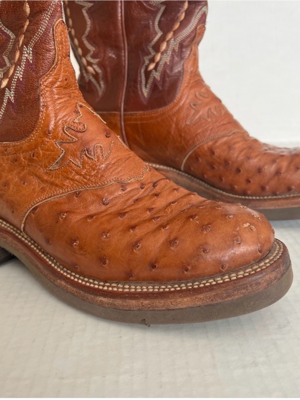Lucchese Full Ostrich Quill Leather Women’s Boots Size 7B GUC! - Picture 14 of 15